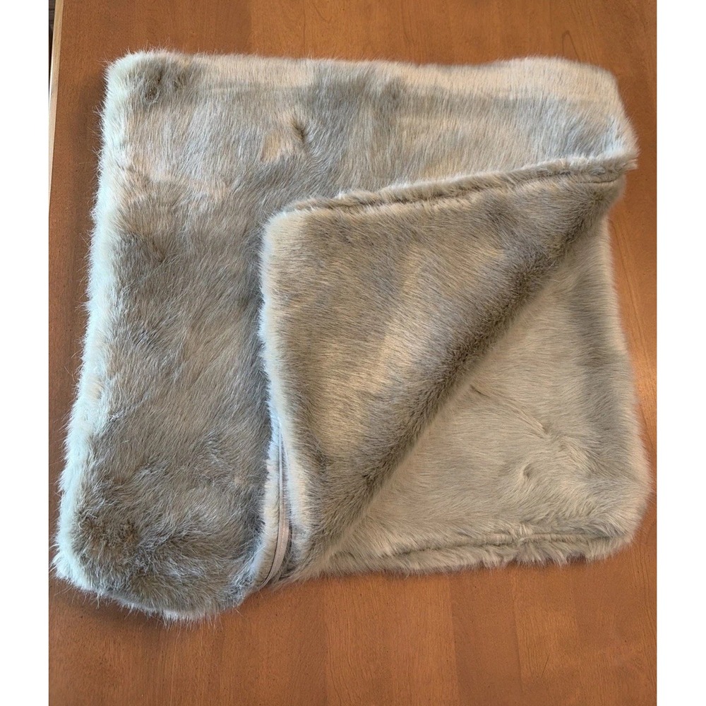 2-Restoration Hardware Faux Fur Throw Pillow Covers 22" EURO